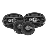 Kit Facil Force One 6x9 Pol 120w Rms + Par 6 Pol 110 Rms Cor Preto