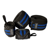 Kit Faixa Elastica Agachamento Joelheira Bandagem E Munhequeira Crossfit Lpo Top Powerlifting