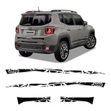 Kit Faixa Jeep Renegade 2016/2021 Turbo Adesivo Decorativo Cor Preto