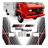 Kit Faixa Lateral Adesivo Caminhão Volkswagen Vw 1991 Cinza