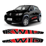 Kit Faixa Renault Kwid Adesivo Lateral Portas Personalizado Cor Vermelho