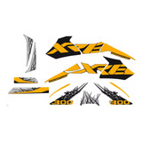 Kit Faixas Adesivos Honda Xre 300 2017 2018 Adventure Prata