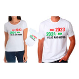 Kit Família 3 Pçs Camisetas+body Ano Novo Off 2023 On 2024