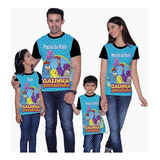 Kit Familia 5 Camisetas Galinha Pintadinha Personalizadas