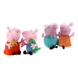 Kit Família Peppa Pig Pelúcia Importado 30cm/20cm C/ Nf