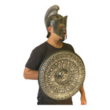 Kit Fantasia Capacete +escudo Romano Medieval Elmo Cosplay
