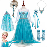 Kit Fantasia Frozen Completa Mulher Elsa Festa Infantil
