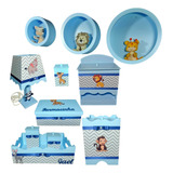Kit Farmacinha Higiene Do Bebe Mdf 3 Nichos + Nome Modelos