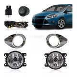 Kit Farol Auxiliar Ford Focus 2014 A 2015 Moldura Cromada