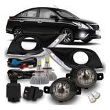 Kit Farol De Milha Neblina Nissan Versa 2015 2016 17 18+ Led