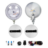 Kit Farol Milha Fusca Brasilia Kombi Amarelo Cromado C/ Capa