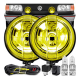 Kit Farol Milha Fusca Brasilia Kombi Gaiola Caminhão Brinde