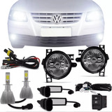 Kit Farol Milha Gol G4 07 08 09 10 11 12 13 Botão Super Led
