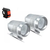 Kit Farol Milha Led Cree U2 Auxiliar Moto 12v Xenon Bmw Gs