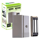 Kit Fechadura Magnética Eletroímã M150 Cinza C/ Sensor Ipec