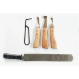 Kit Ferrador Jogo De Rinete Grosa Com Cabo Limpador Ranilha