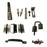 Kit Ferragem Completo Para Porta Camarão Trilho 92 Cm