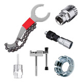 Kit Ferramenta Bike Extrator De Cassete, Raio E Corrente