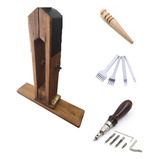 Kit Ferramenta Couro - Prensa Groover Cinzel Brunidor