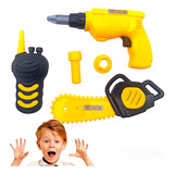 Kit Ferramenta Infantil Parafuso Furadeira Oficina Criativa