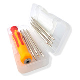 Kit Ferramentas 12 Em 1 Chave Fenda Imantada E Estojo 7 Pçs Cor Laranja