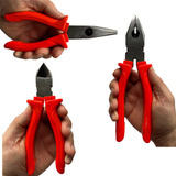 Kit Ferramentas Jogo Alicates Corte Universal E Bico Isolado