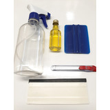 Kit Ferramentas + Liquido P/ Aplicação De Pelicula Insulfilm