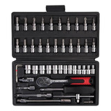 Kit Ferramentas Maleta Completa Chave Catraca Profissional