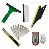 Kit Ferramentas P/ Aplicação Pelicula Insulfilm + Rodo Verde