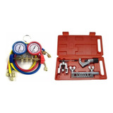 Kit Ferramentas P/ Refrigeração: Manifold + Kit Flangeador