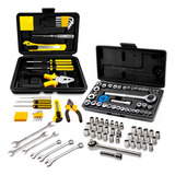 Kit Ferramentas Soquete Alicate Chave Combinada 58 Peças