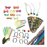 Kit Festa 260 Pçs Óculos tiara pulseira colar marabu gravata