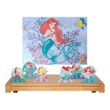 Kit Festa Ariel Pequena Sereia * Painel + 6 Display De Mesa