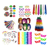 Kit Festa Balada 213 Itens- Chapéus Máscaras Óculos Colares