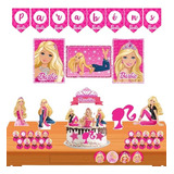 Kit Festa Barbie Decoração Só Um Bolinho Aniversário 83 Pçs