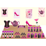 Kit Festa Chá De Lingerie Pink 74 Peças (5 Pessoas) Conemilk