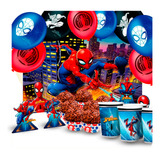 Kit Festa Homem Aranha Decoração 144 Pçs Aniversário Complet