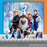 Kit Festa Infantil Painel + Displays Frozen 02