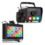 Kit Festa Máquina Fumaça Led 700w Strobo Com Sensor De Som
