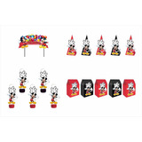 Kit Festa Mickey 16 Peças (5 Pessoas) Cone Milk