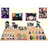 Kit Festa My Hero Academia 74 Peças (5 Pessoas) Cone Milk