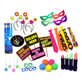 Kit Festa Neon Balada Adereços Diversão Niver 105 Itens 