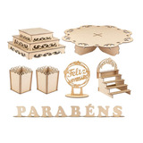 Kit Festa Provençal Arabesco Decoração Mesa De Doces Em Mdf