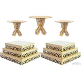 Kit Festa Provençal Arabesco Mdf Cru 09 Peças Promoção