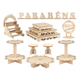 Kit Festa Provençal Arabesco Mdf Cru 16 Peças Melhor Preço