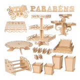 Kit Festa Provençal Arabesco Mdf Cru 31 Peças