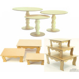 Kit Festa Provençal Torneado Mdf Cru 09 Peças Promoção