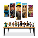 Kit Festa Roblox Com 5 Quadrinhos Mdf+10 Displays Mesa