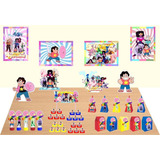 Kit Festa Steven Universo 74 Peças (5 Pessoas) Cone Milk