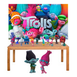 Kit Festa Trolls Display Duplo + Painel 150x100